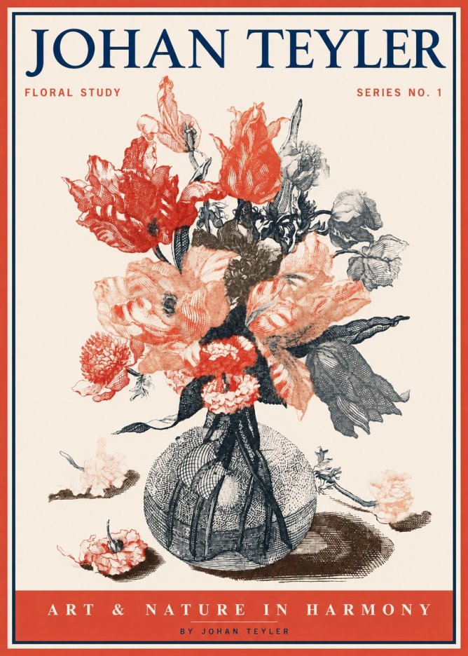 Johan Teyler Botanical Study No. 1 No2 - Affiche