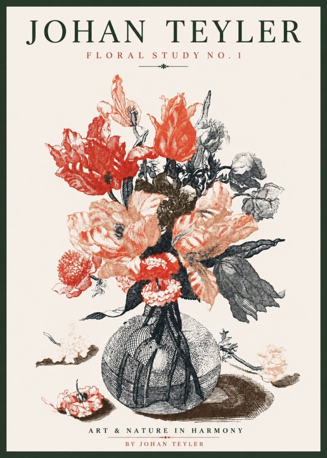 Johan Teyler Botanical Study No. 1 No3 - Affiche