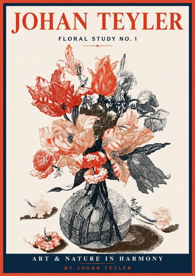 Johan Teyler Botanical Study No. 1 No4 - Affiche