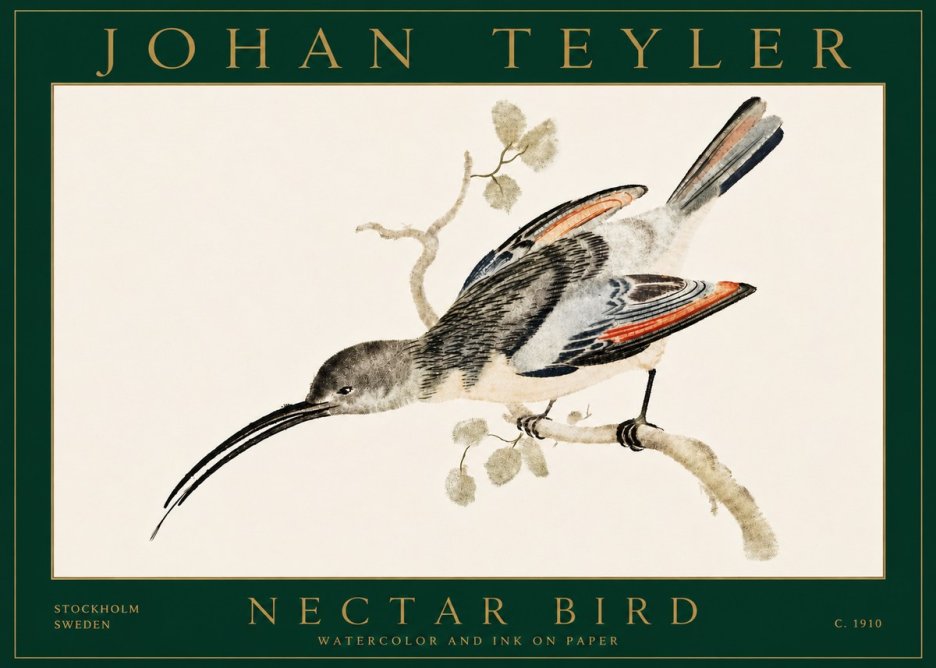 Johan Teyler Nectar Bird No5 - Affiche