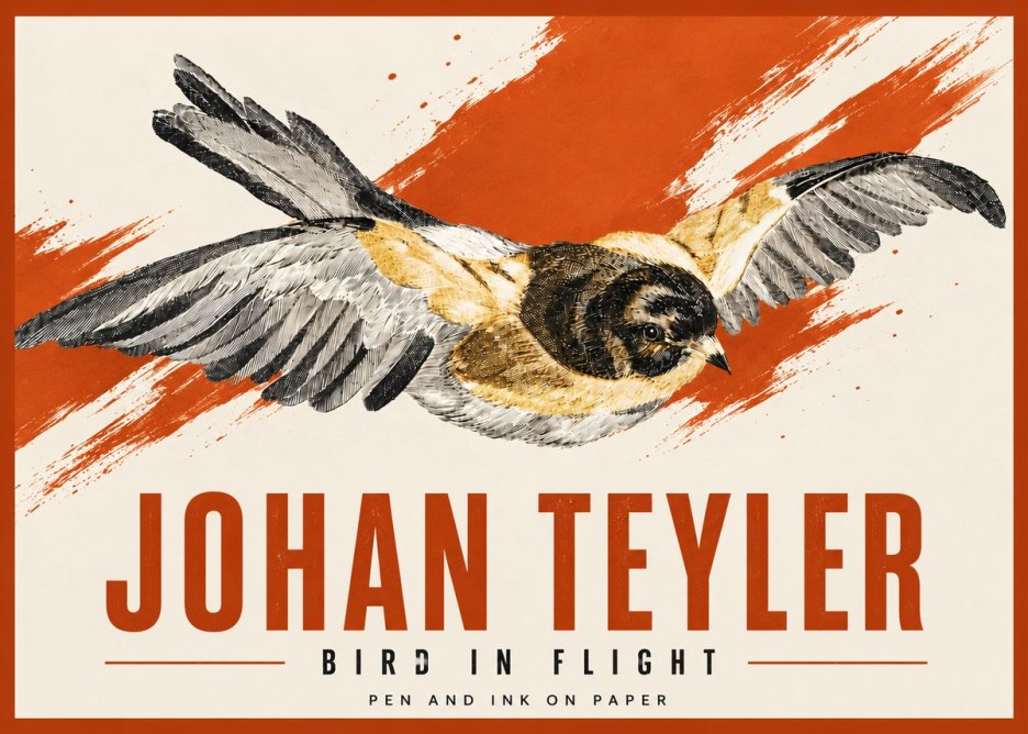 Johan Teyler Bird in Flight I No5 - Affiche