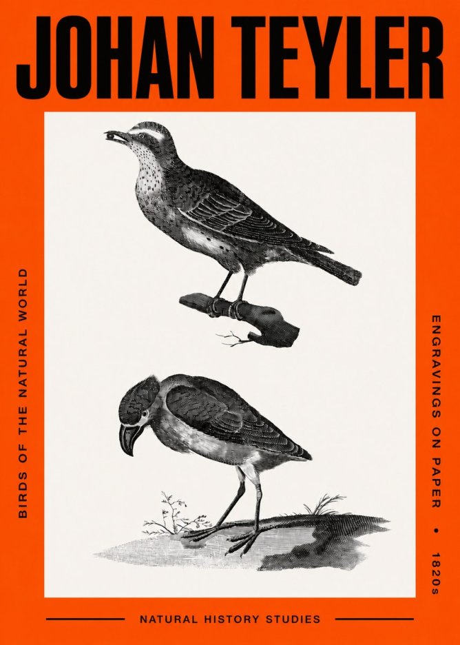 Johan Teyler Birds of the Natural World No2 - Affiche