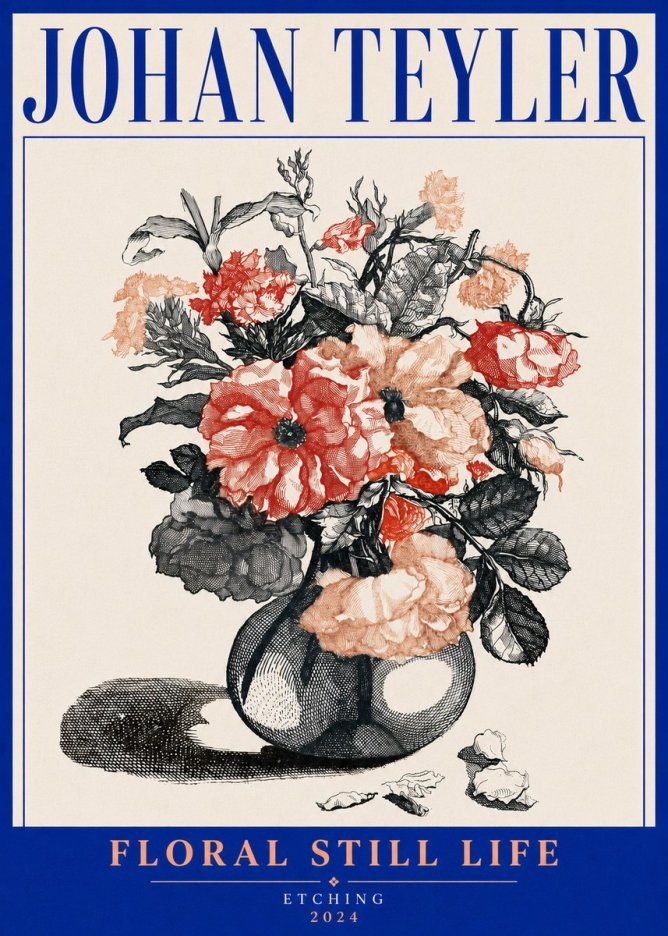 Johan Teyler Floral Still Life I No5 - Affiche