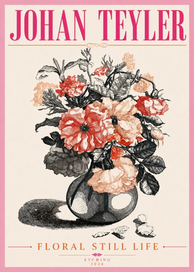 Johan Teyler Floral Still Life I No6 - Affiche