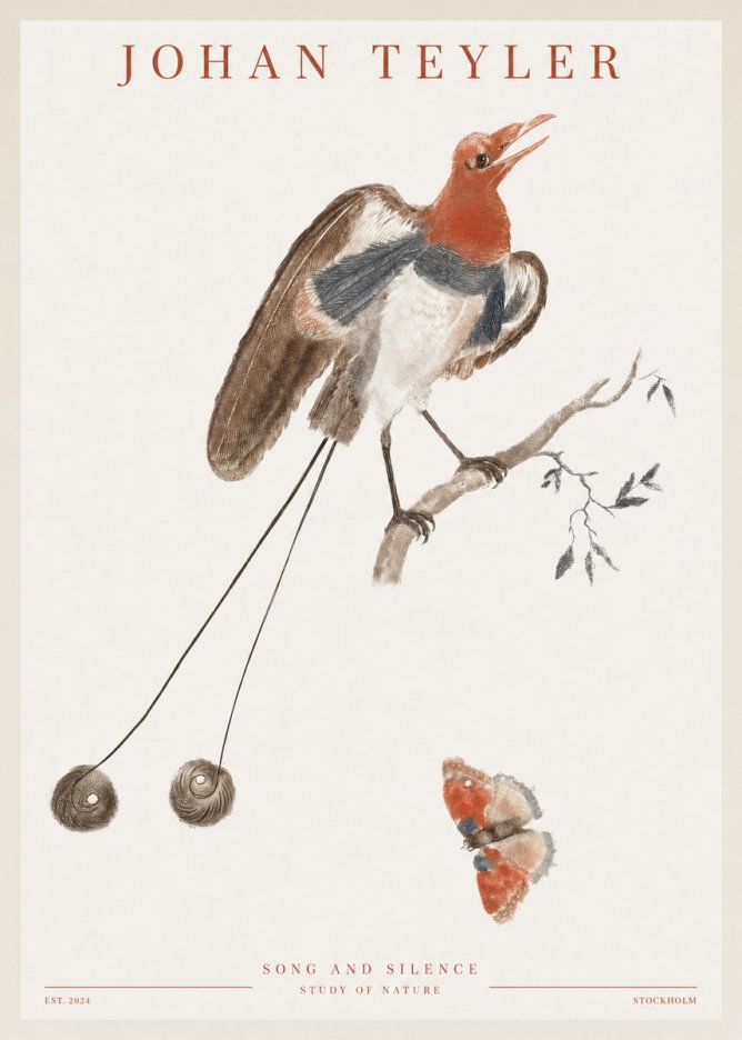 Johan Teyler Song and Silence - Study of Nature No1 - Affiche
