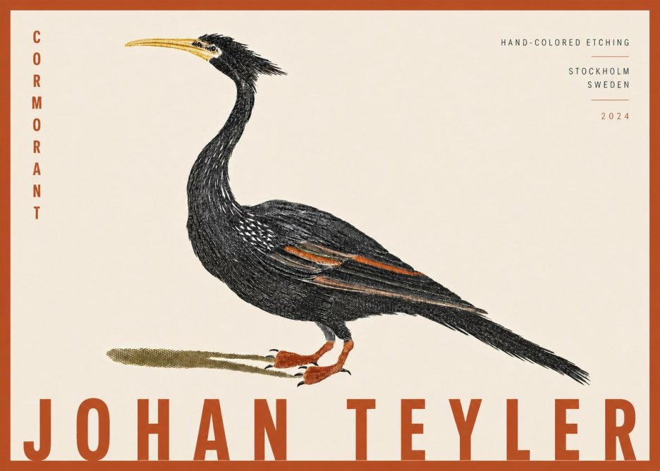 Johan Teyler Cormorant No4 - Affiche