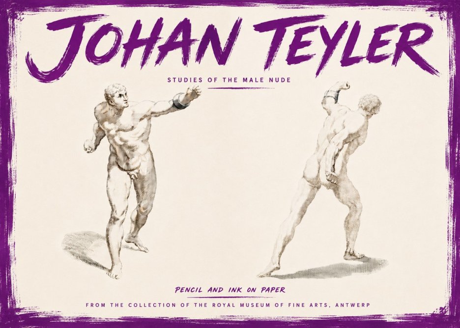 Johan Teyler Studies of the Male Nude No5 - Affiche
