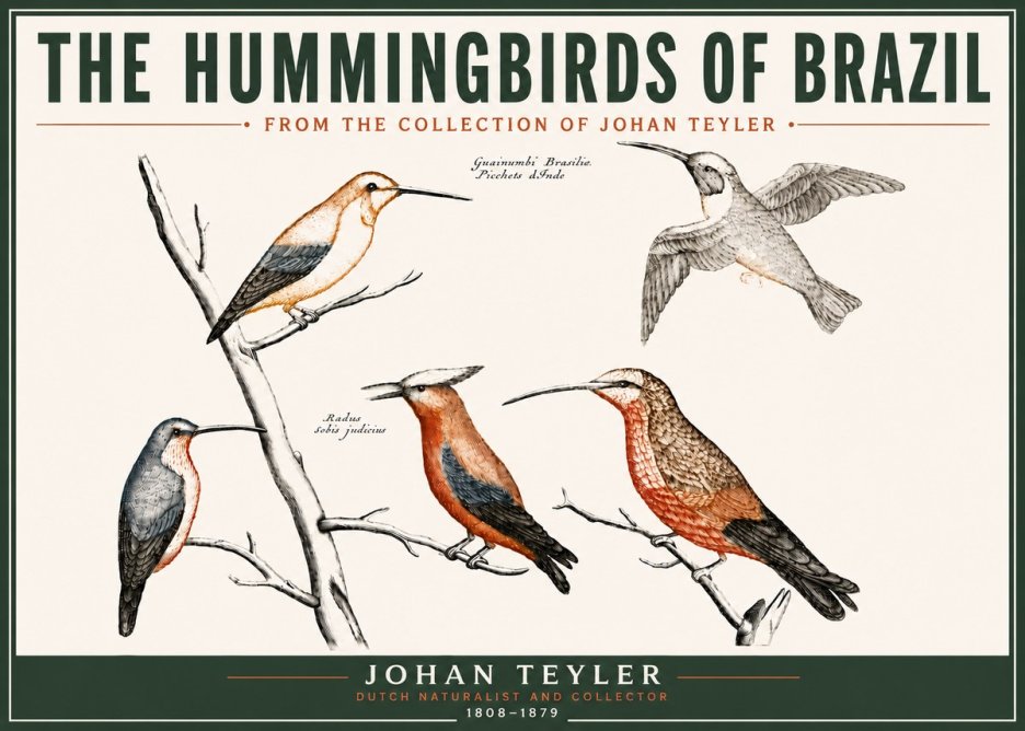 Johan Teyler The Hummingbirds of Brazil from the Collection of Johan Teyler No6 - Affiche
