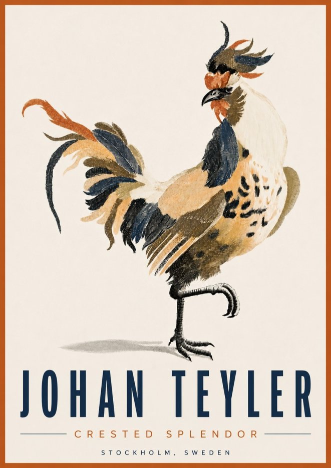 Johan Teyler Crested Splendor No4 - Affiche