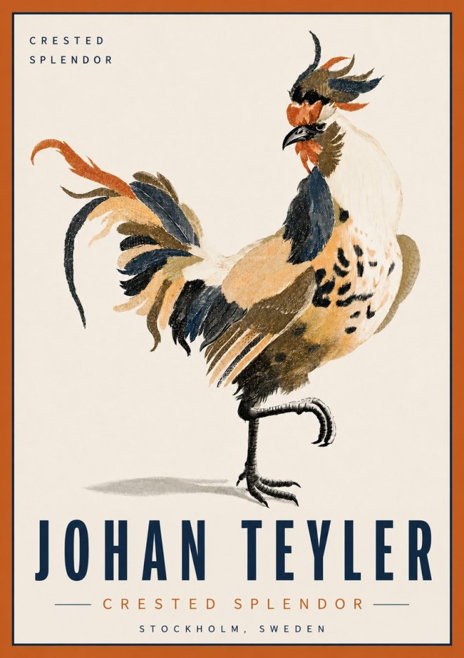 Johan Teyler Crested Splendor No6 - Affiche