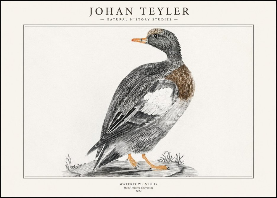 Johan Teyler Waterfowl Study No1 - Affiche