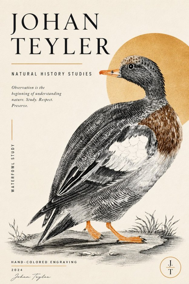 Johan Teyler Waterfowl Study No6 - Affiche