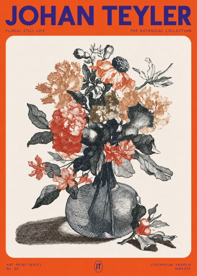 Johan Teyler Floral Still Life II No2 - Affiche