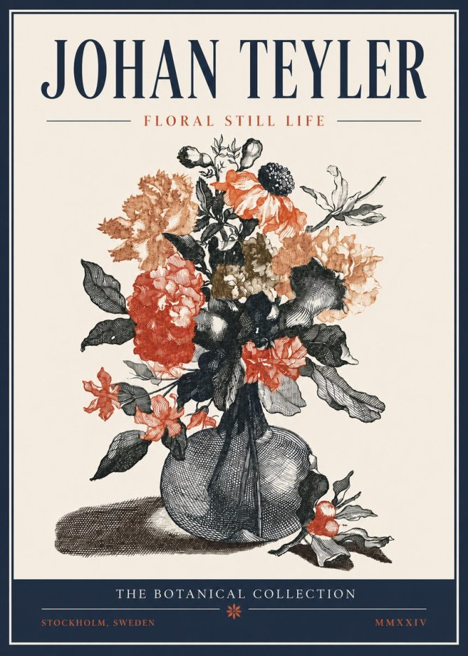 Johan Teyler Floral Still Life II No5 - Affiche