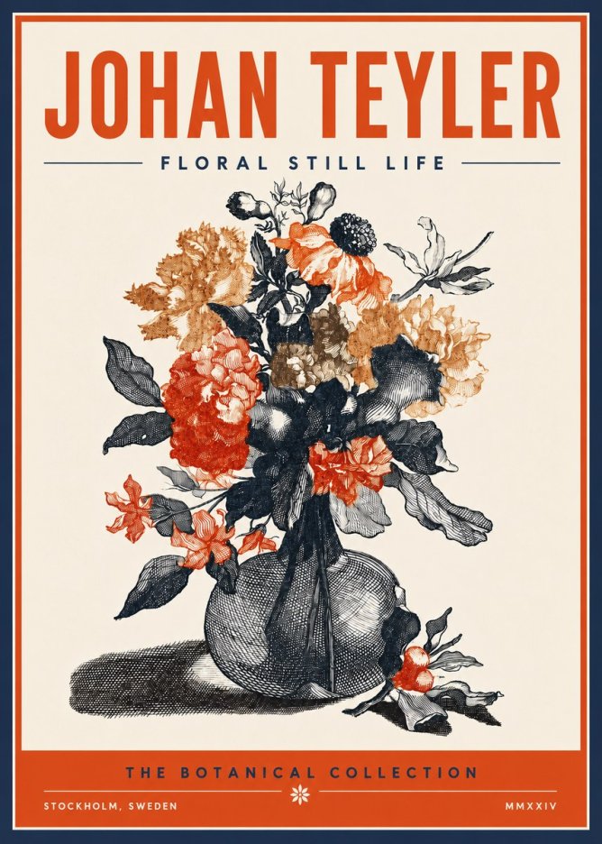 Johan Teyler Floral Still Life II No6 - Affiche