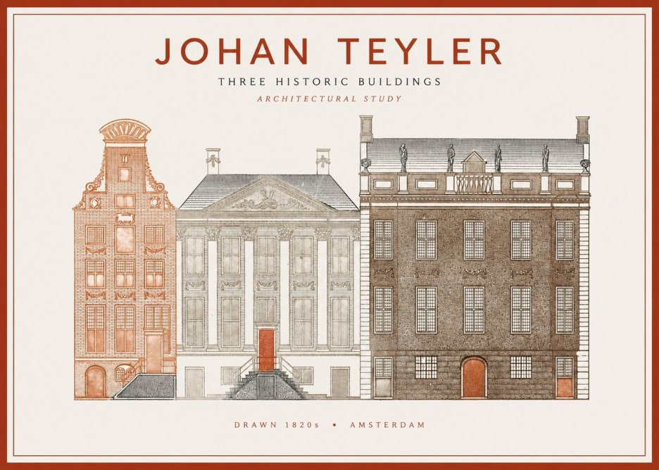 Johan Teyler Three Historic Buildings No1 - Affiche