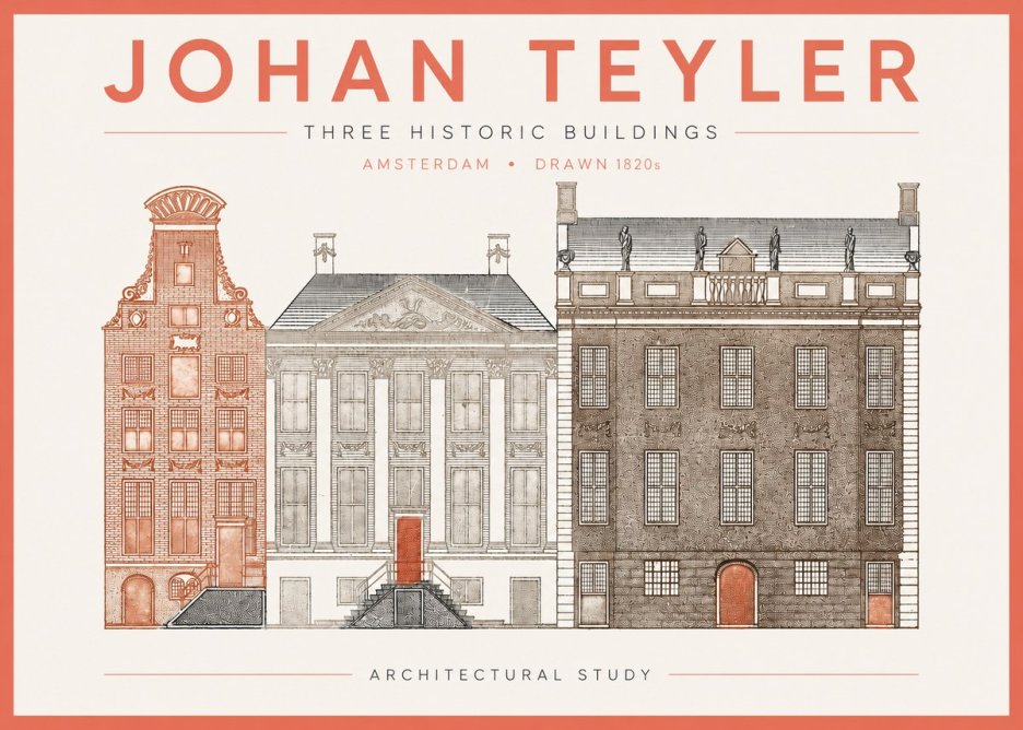 Johan Teyler Three Historic Buildings No2 - Affiche