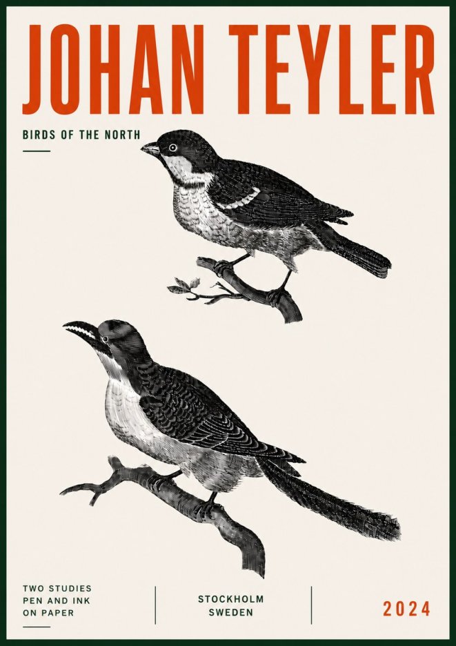 Johan Teyler Two Studies No6 - Affiche