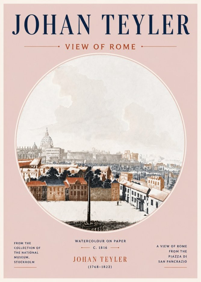 Johan Teyler View of Rome No5 - Affiche