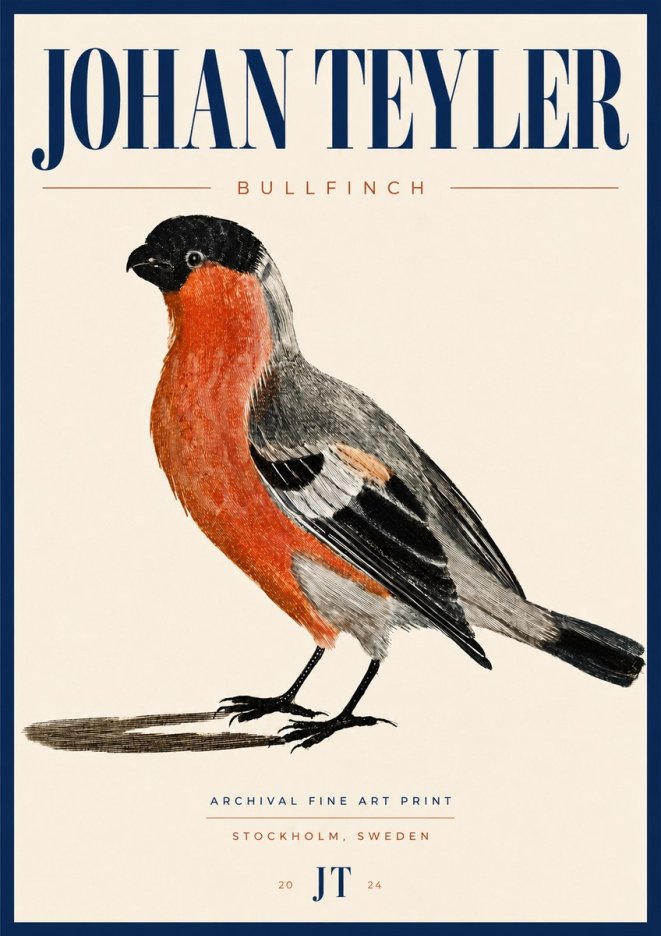 Johan Teyler Bullfinch No4 - Affiche