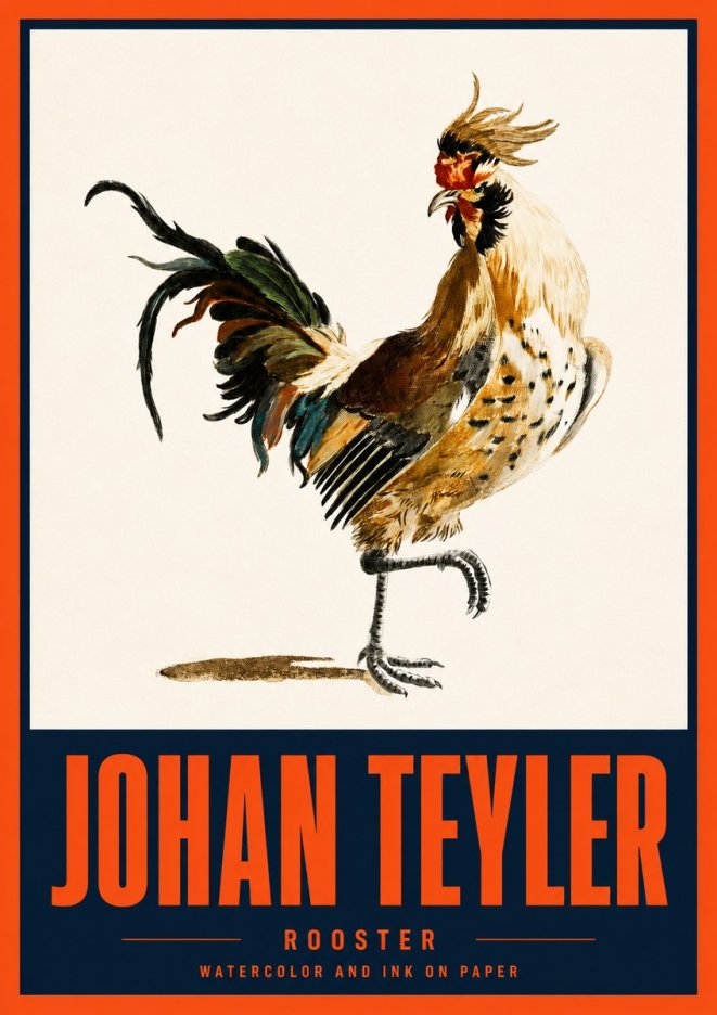 Johan Teyler Rooster No2 - Affiche