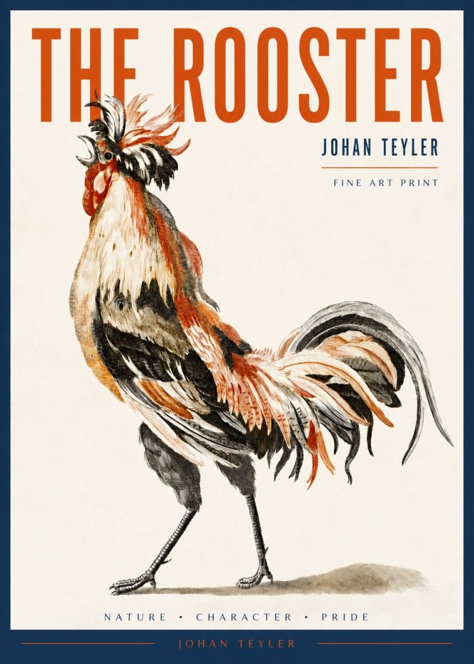 Johan Teyler The Rooster No2 - Affiche