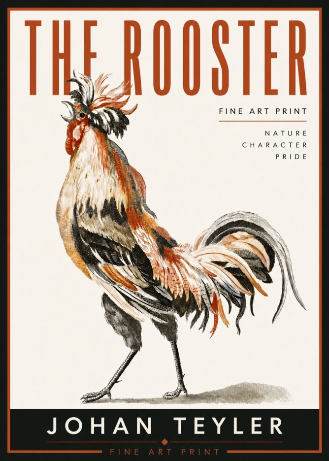 Johan Teyler The Rooster No5 - Affiche