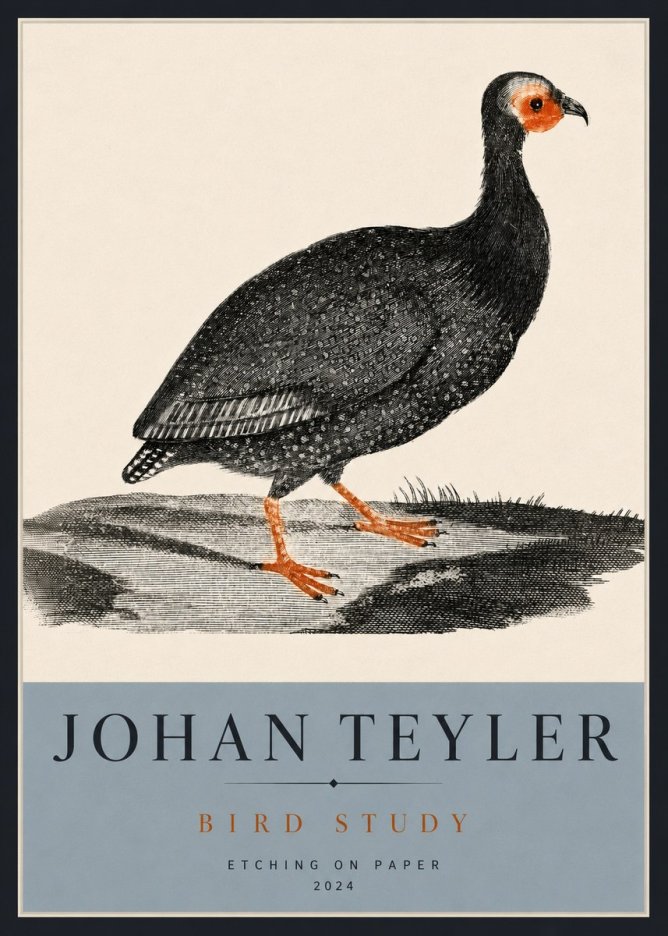 Johan Teyler Bird Study III No4 - Affiche