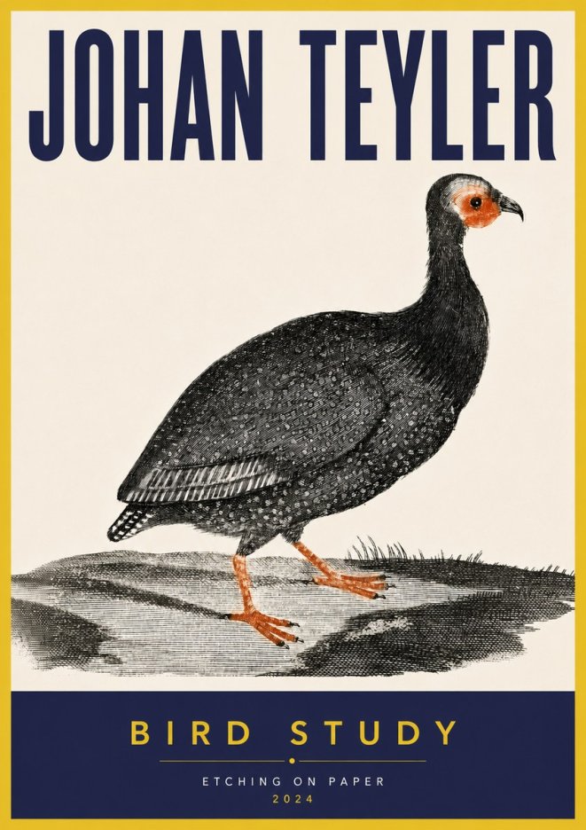 Johan Teyler Bird Study III No5 - Affiche