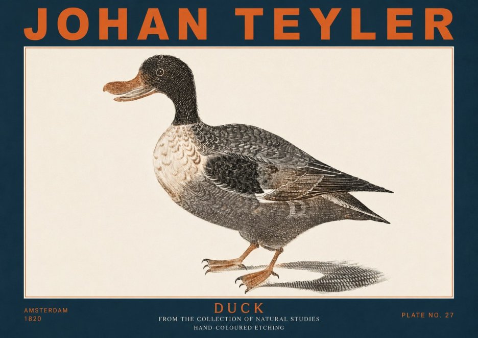 Johan Teyler Duck I No4 - Affiche