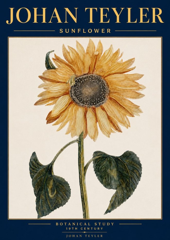 Johan Teyler Sunflower No4 - Affiche