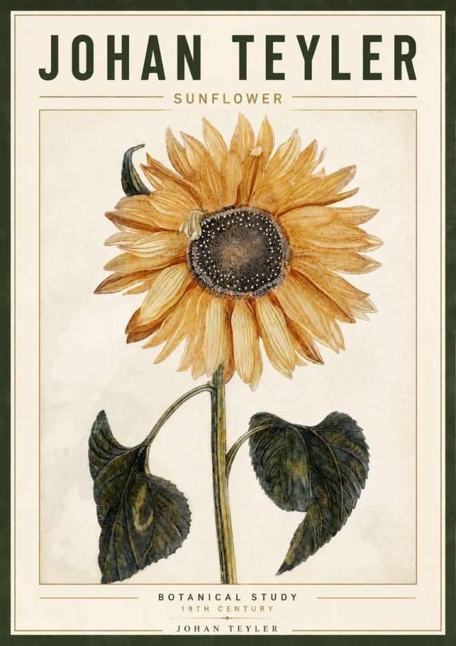 Johan Teyler Sunflower No6 - Affiche
