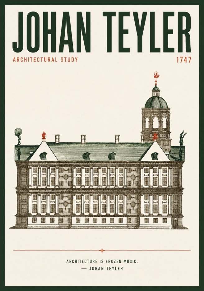 Johan Teyler Architectural Study V No4 - Affiche