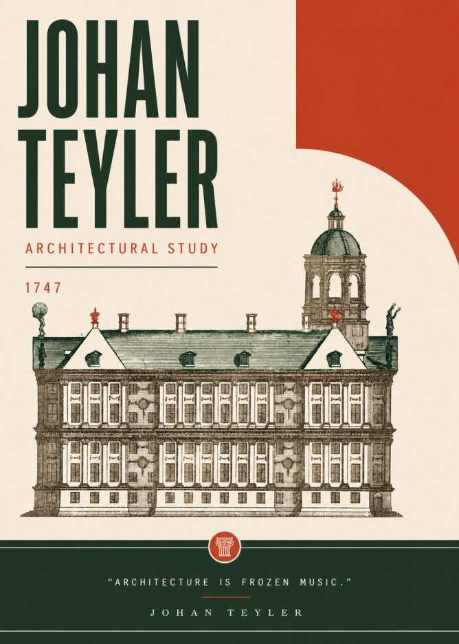 Johan Teyler Architectural Study V No6 - Affiche
