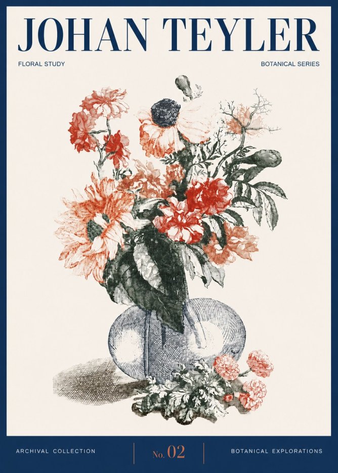 Johan Teyler Floral Study No2 - Affiche