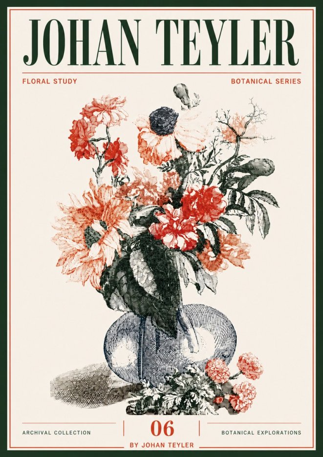 Johan Teyler Floral Study No6 - Affiche