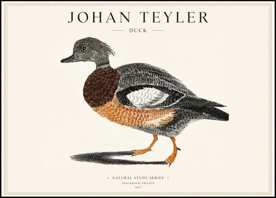 Johan Teyler Duck II No1 - Affiche