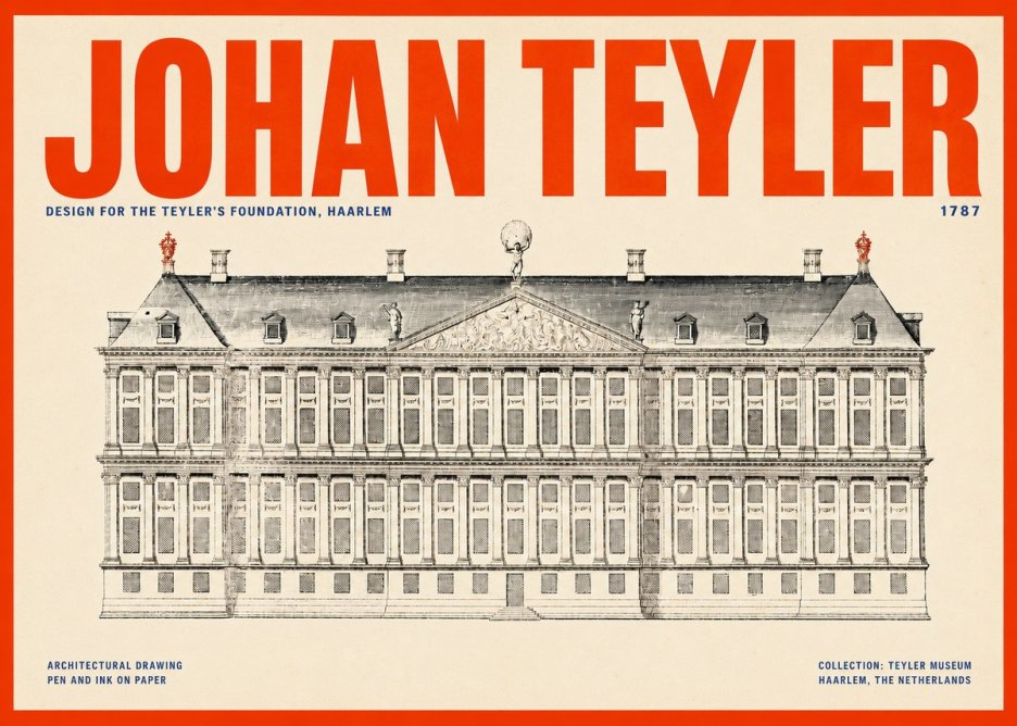 Johan Teyler Haarlem Town Hall - Elevation - 1778 No6 - Affiche