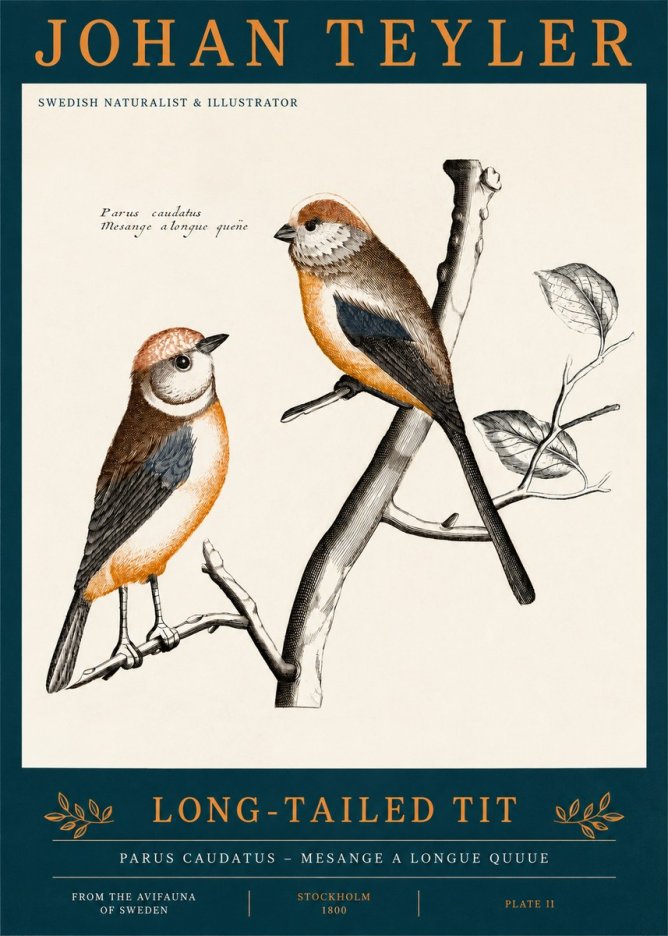 Johan Teyler Long-tailed Tit No2 - Affiche