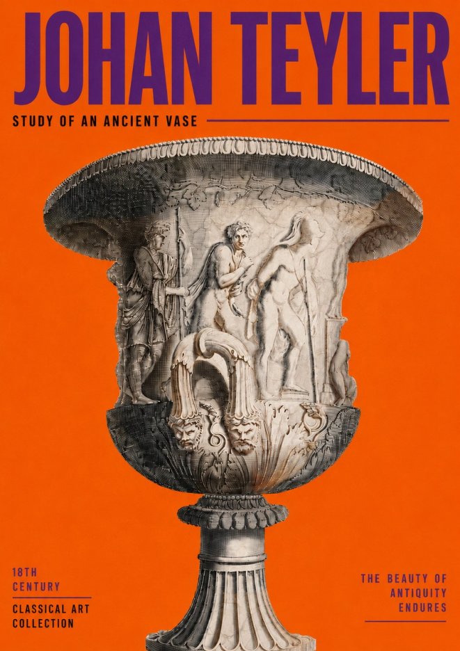 Johan Teyler Study of an Ancient Vase No3 - Affiche