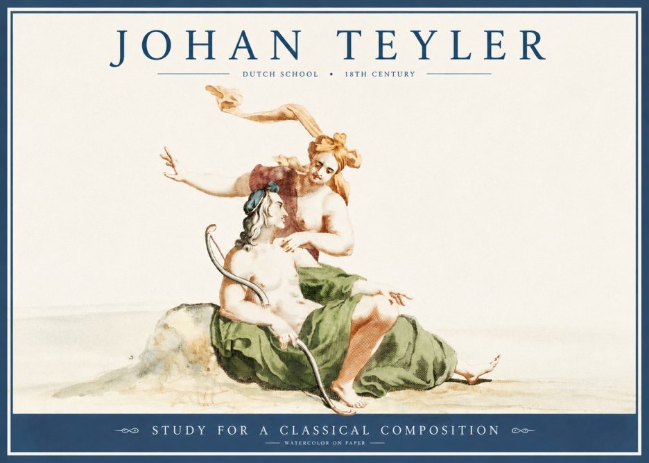 Johan Teyler Study for a Classical Composition No2 - Affiche