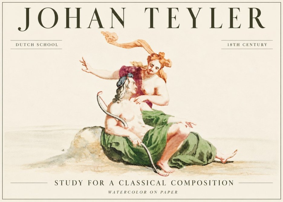 Johan Teyler Study for a Classical Composition No6 - Affiche