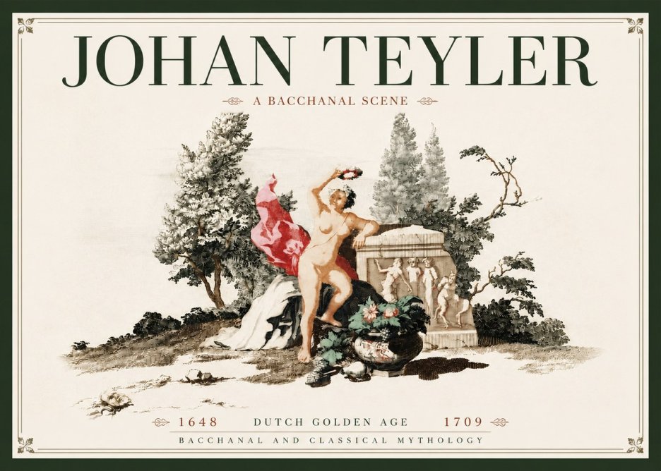 Johan Teyler A Bacchanal Scene No5 - Affiche