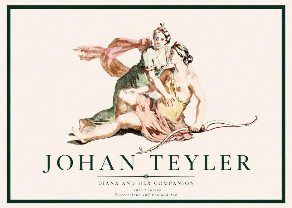 Johan Teyler Diana and Her Companion No3 - Affiche