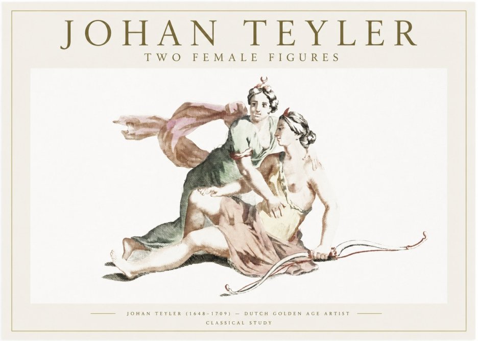 Johan Teyler Diana and Her Companion No6 - Affiche
