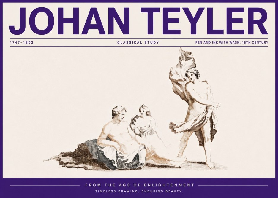 Johan Teyler Classical Study I No5 - Affiche