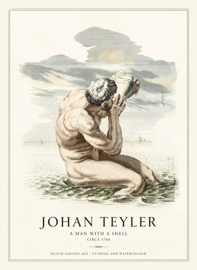 Johan Teyler A Man with a Shell No1 - Affiche