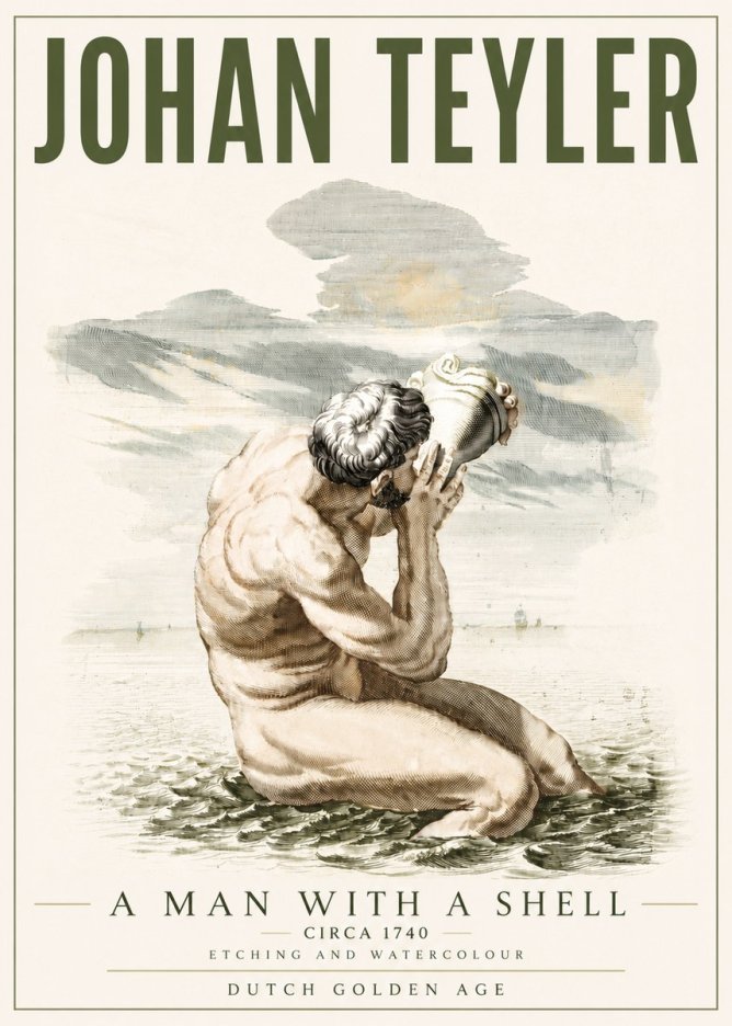 Johan Teyler A Man with a Shell No4 - Affiche