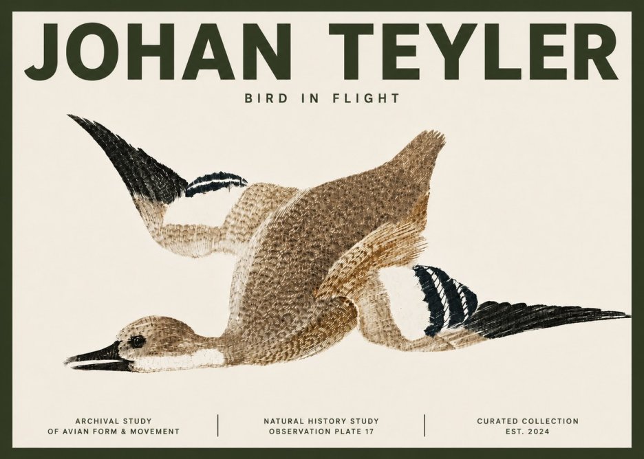 Johan Teyler Bird in Flight II No4 - Affiche