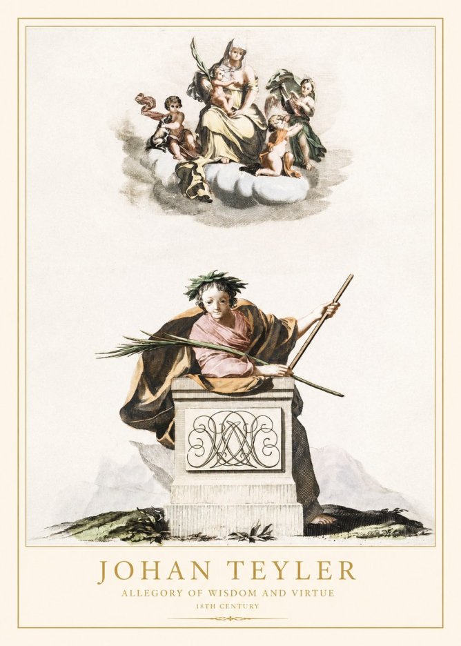 Johan Teyler Allegory of Wisdom and Virtue No1 - Affiche